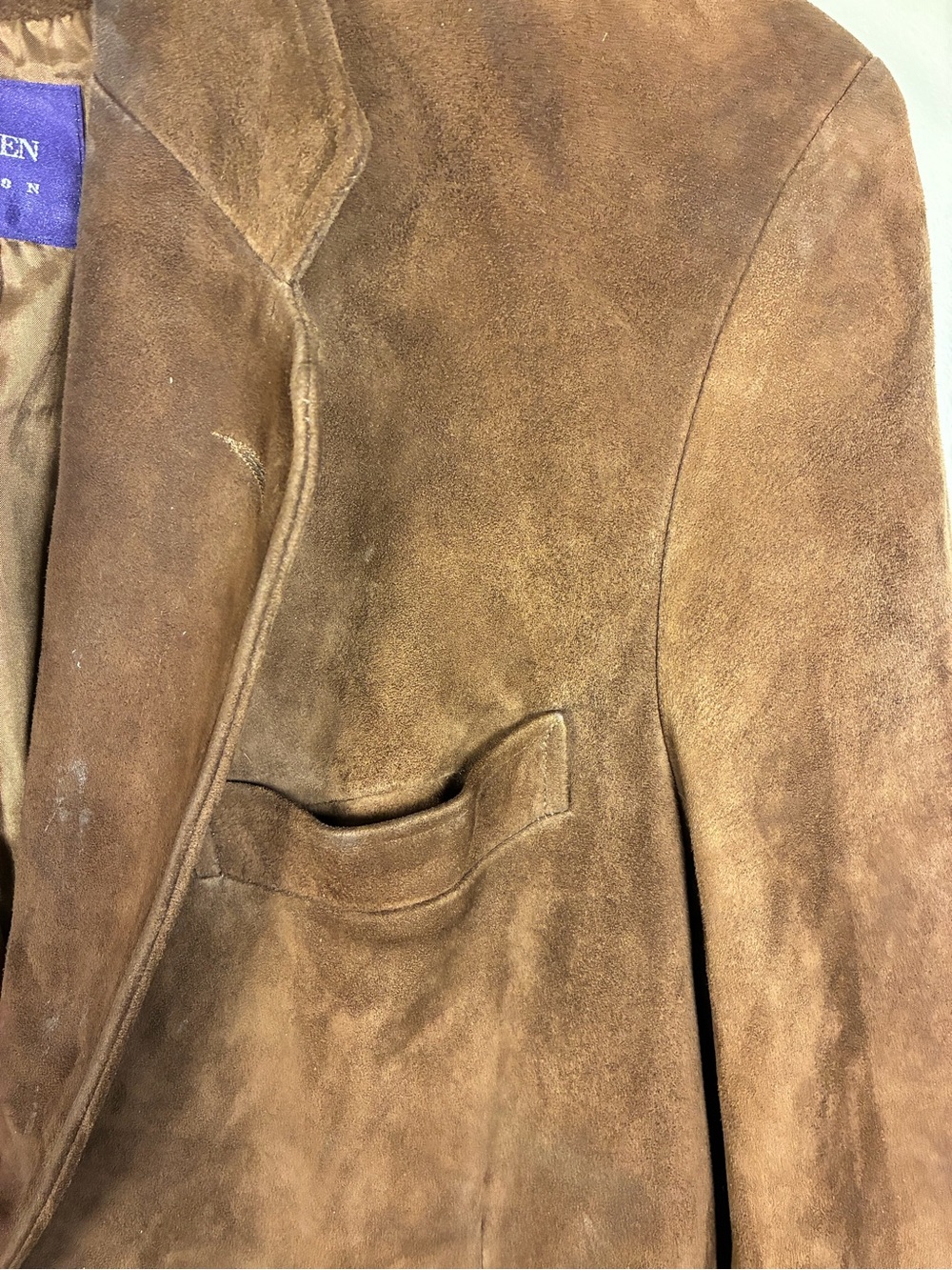 Ralph Lauren VTG Purple Label Collection 100% Suede Blazer Jacket - Picture 2 of 15